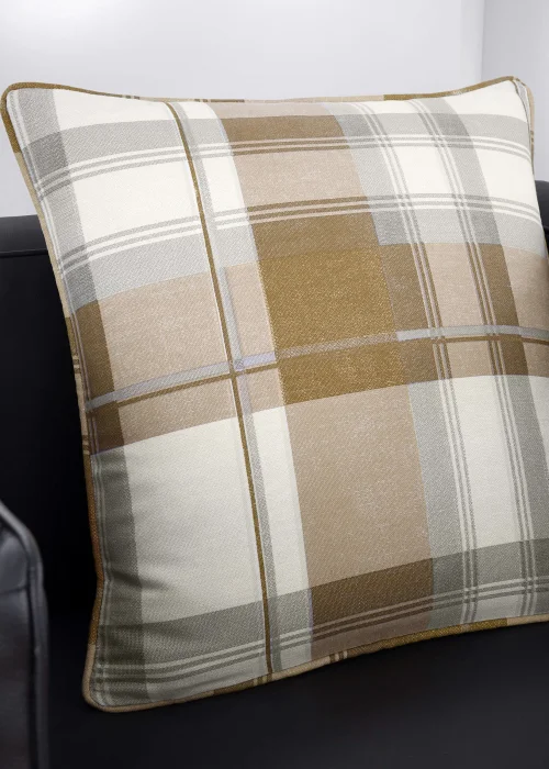 Fusion Balmoral Check Natural Filled Cushion (43cm x 43cm) - One Size Image 1