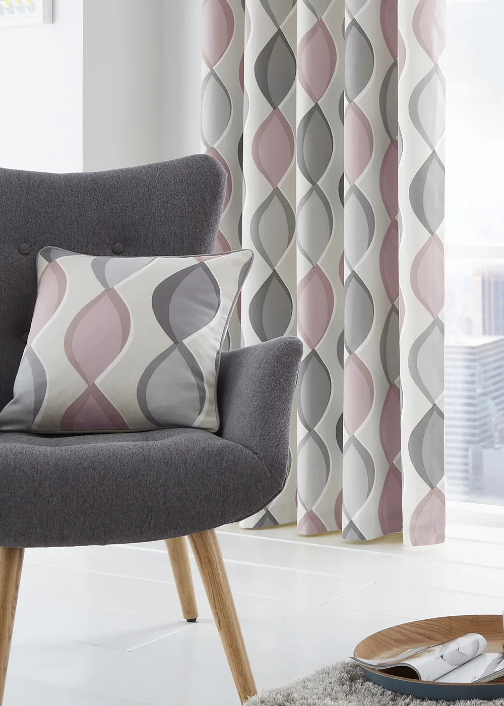 Fusion Lennox Pink Filled Cushion (43cm x 43cm) - One Size Image 2