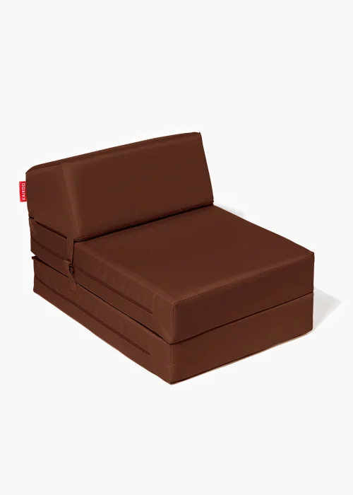 Kaikoo Single Fold-Out Chair Bed Chocolate - One Size Image 1