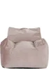 Kaikoo Large Velvet Armchair Beanbag Blush Pink - One Size Image 1