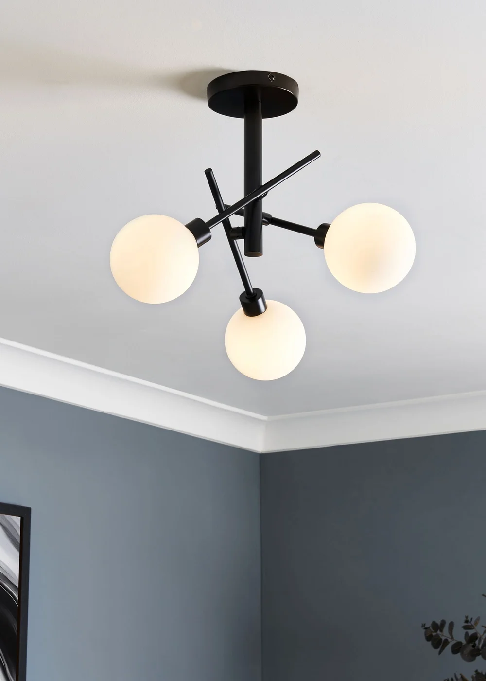 Inlight Nova 3LT Ceiling Light Black (48cm x 48cm x 21cm) - One Size Image 1