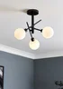 Inlight Nova 3LT Ceiling Light Black (48cm x 48cm x 21cm) - One Size Image 1