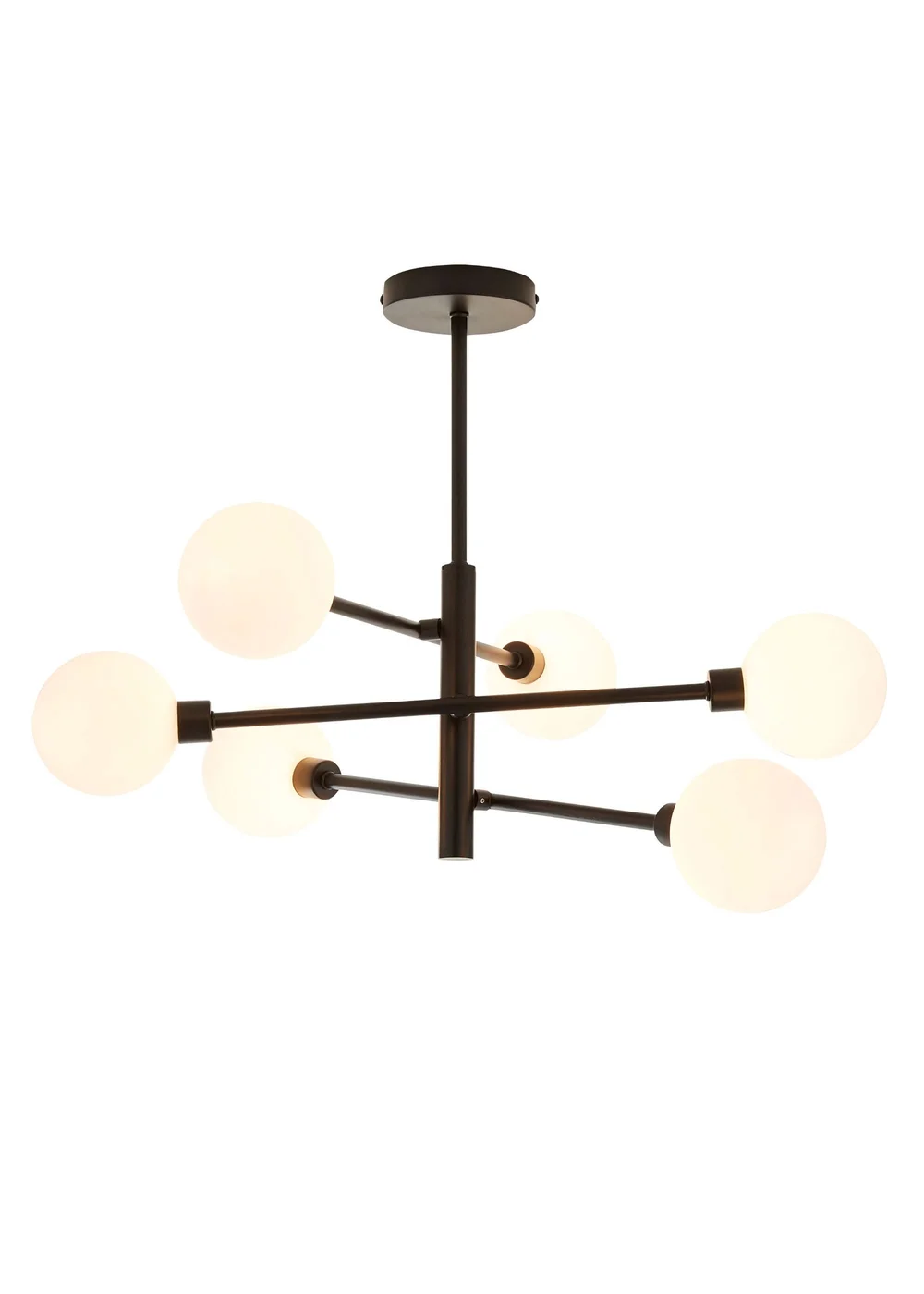 Inlight Nova Semi Flush Ceiling Light Black (56cm x 60cm x 60cm) - One Size Image 4