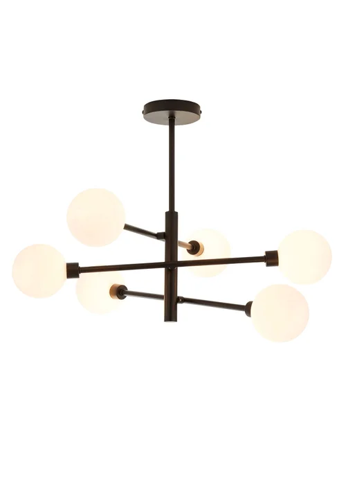 Inlight Nova Semi Flush Ceiling Light Black (56cm x 60cm x 60cm) - One Size Image 4