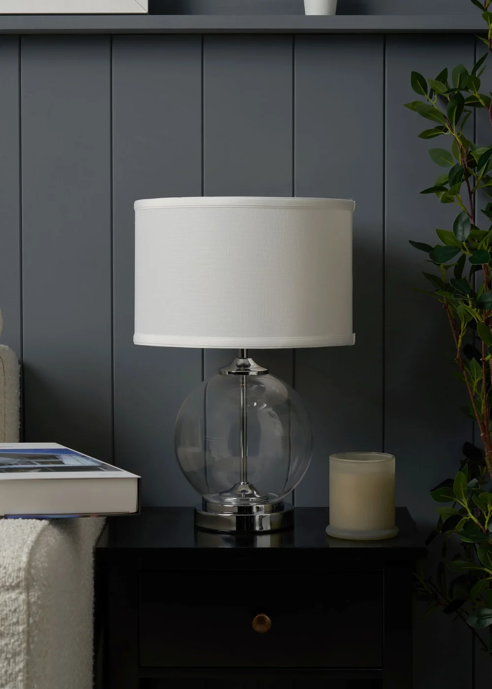 Inlight Small Dartmoor Glass Table Lamp (41cm x 28cm) - One Size Image 2