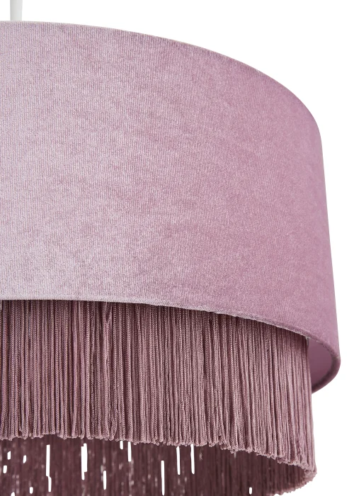 Inlight Fringed Easy Fit Lamp Shade (19cm x 38cm) - One Size Image 3