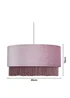 Inlight Fringed Easy Fit Lamp Shade (19cm x 38cm) - One Size Image 5