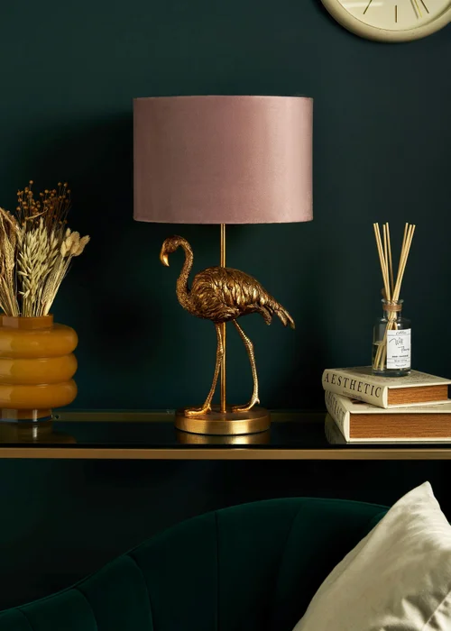 Inlight Gold Flamingo Table Lamp (56cm x 30cm x 30cm) - One Size Image 2