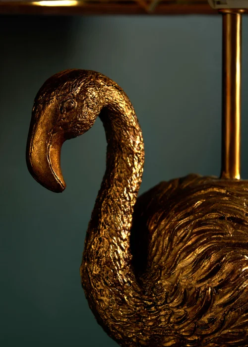 Inlight Gold Flamingo Table Lamp (56cm x 30cm x 30cm) - One Size Image 3