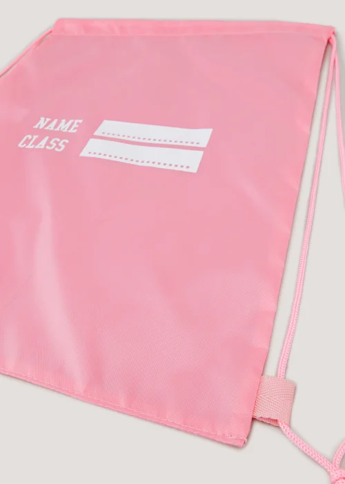 Kids Pink School Drawstring Bag - One Size Image 2