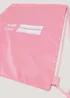 Kids Pink School Drawstring Bag - One Size Image 2