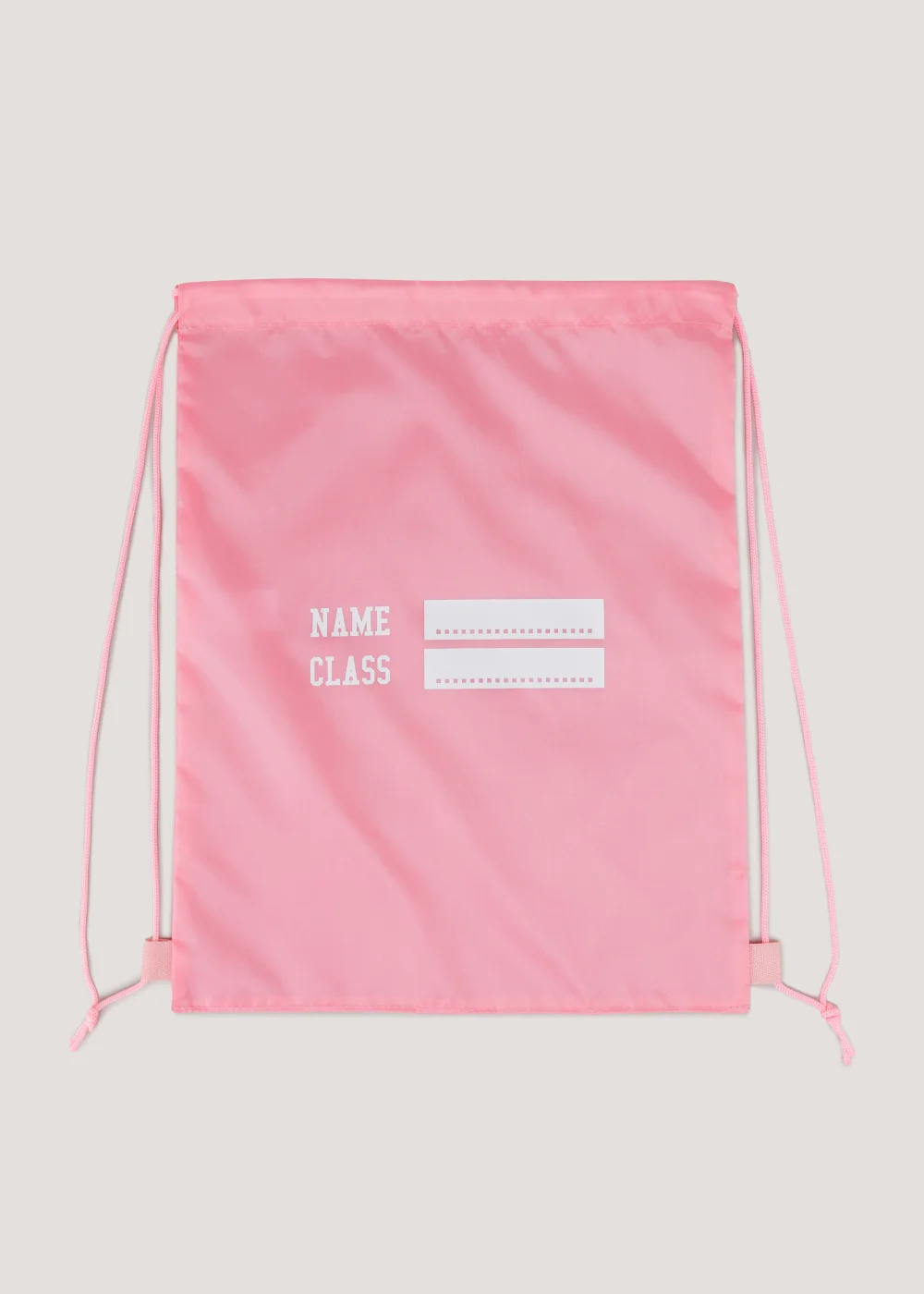 Kids Pink School Drawstring Bag - One Size Image 1
