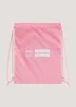 Kids Pink School Drawstring Bag - One Size Image 1