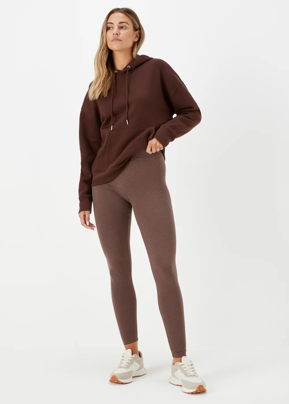 Brown Cotton Leggings - 8 Image 1