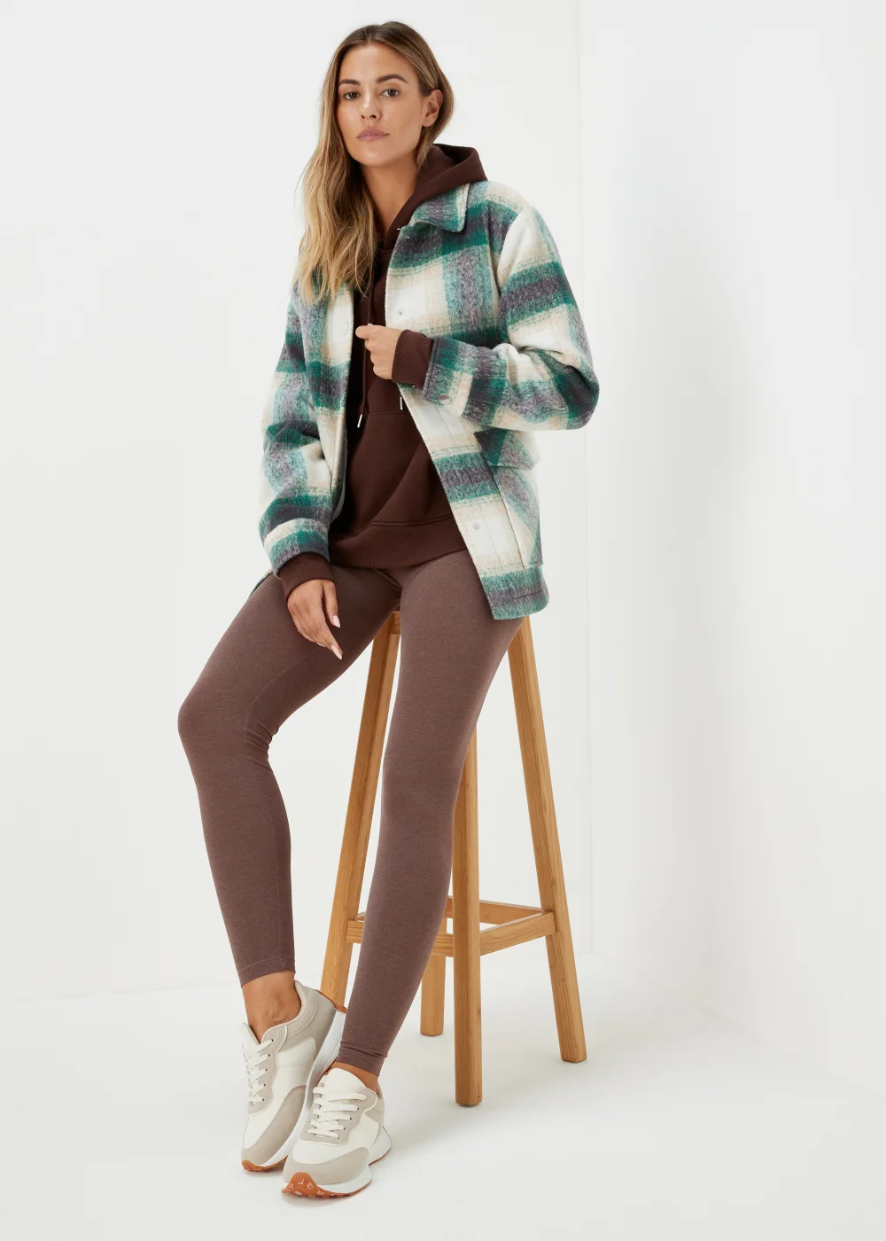 Brown Cotton Leggings - 8 Image 4