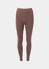Brown Cotton Leggings - 8 Image 5