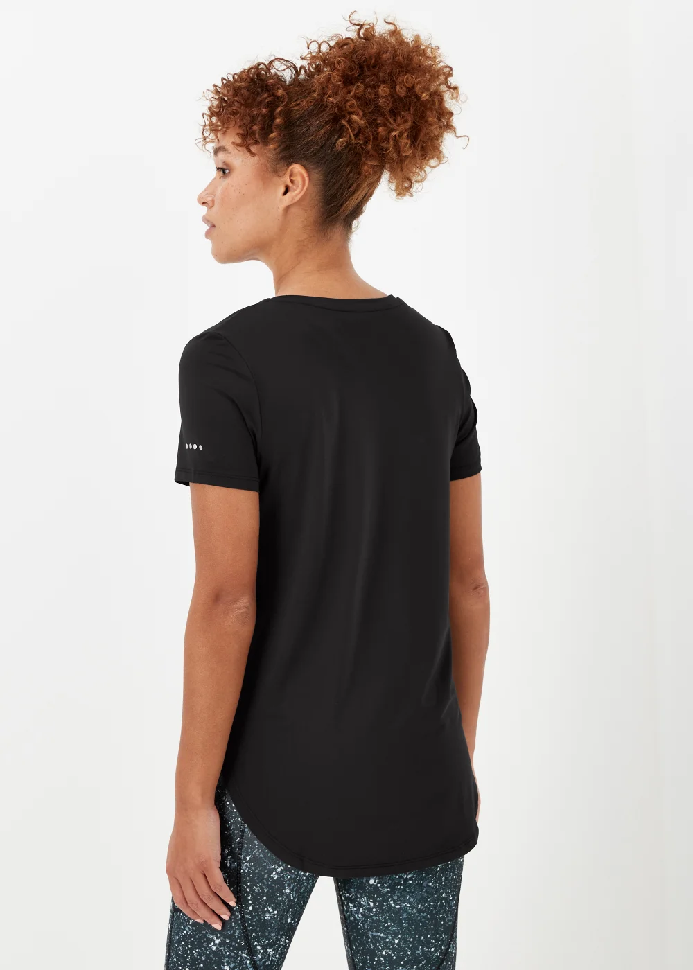 Souluxe Black Longline Sports T-Shirt - Small Image 2