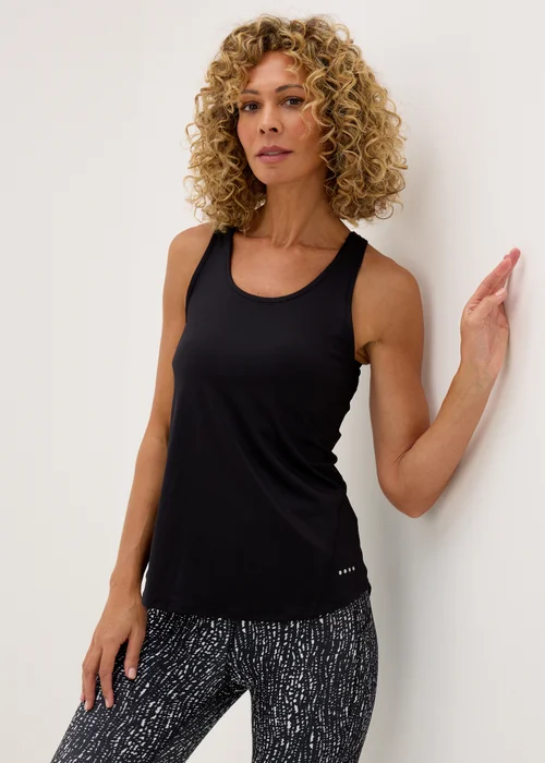 Souluxe Black Mesh Sports Vest Top - Small Image 1