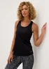 Souluxe Black Mesh Sports Vest Top - Small Image 1