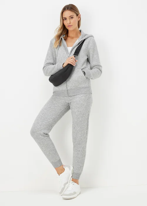 Grey Zip Up Hoodie - Small Image 4