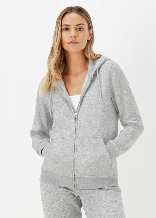 Grey Zip Up Hoodie - Small Image 1