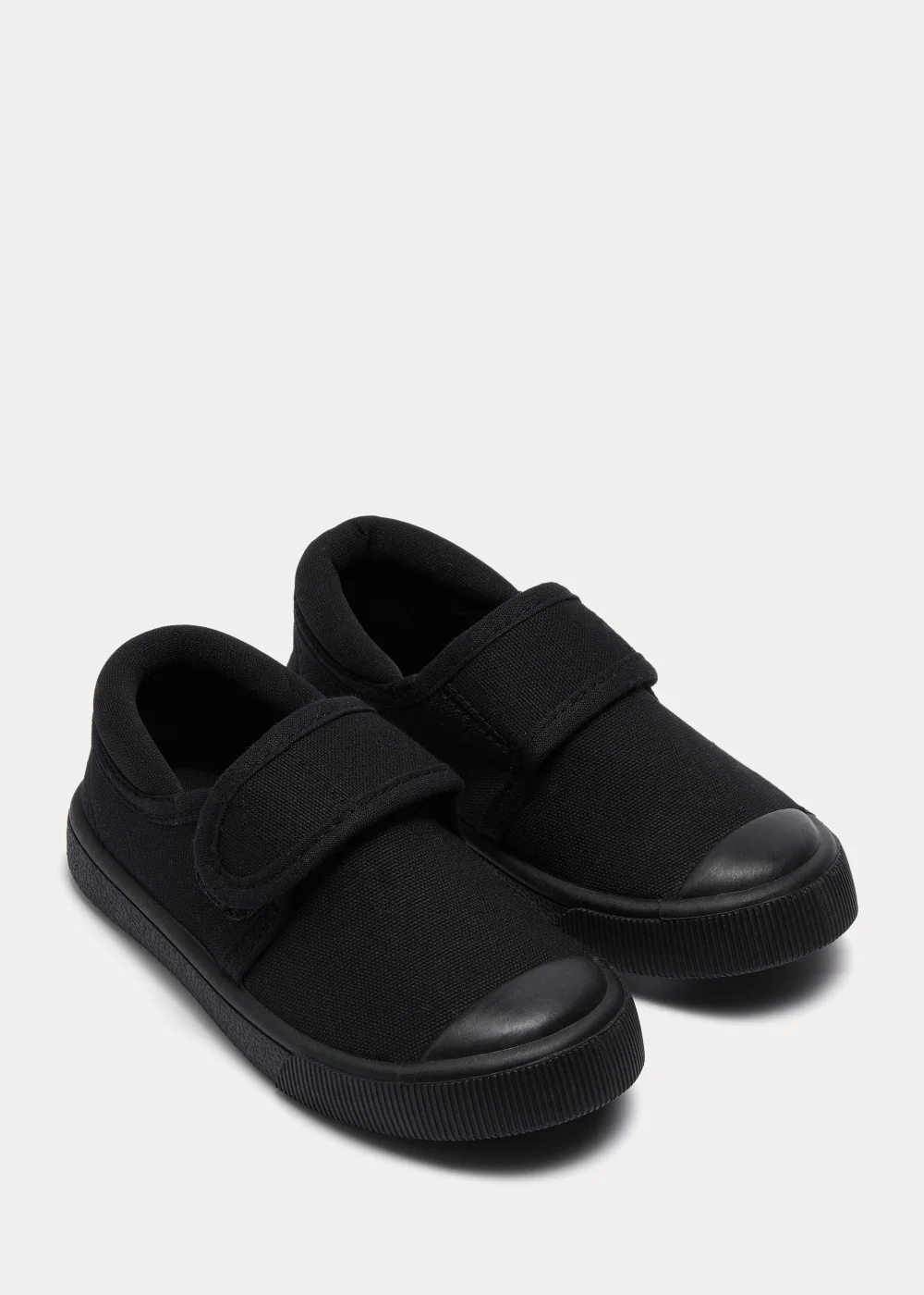 Kids Black School Plimsolls (Younger 7-Older 3) - Size 7 Infants Image 1
