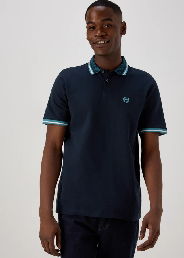 Navy Tipped Polo Shirt