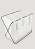 White 3 Section Wire Laundry Basket Image 2