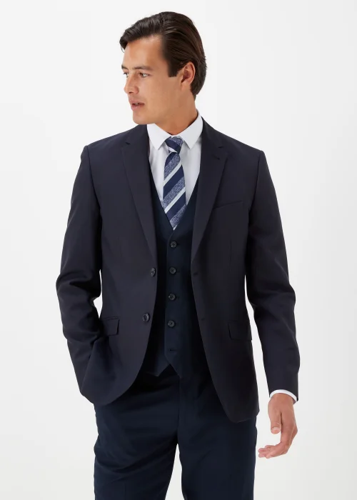 Taylor & Wright Panama Navy Slim Fit Suit Jacket - 38 Chest Short Image 3