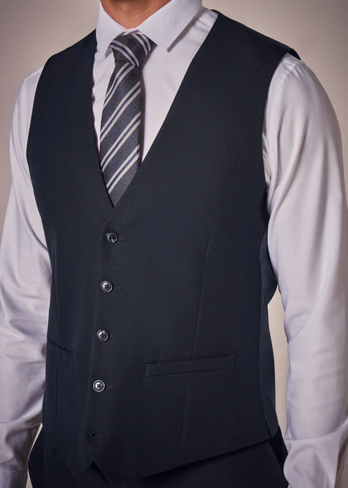 Taylor & Wright Panama Navy Suit Waistcoat - Small Image 1