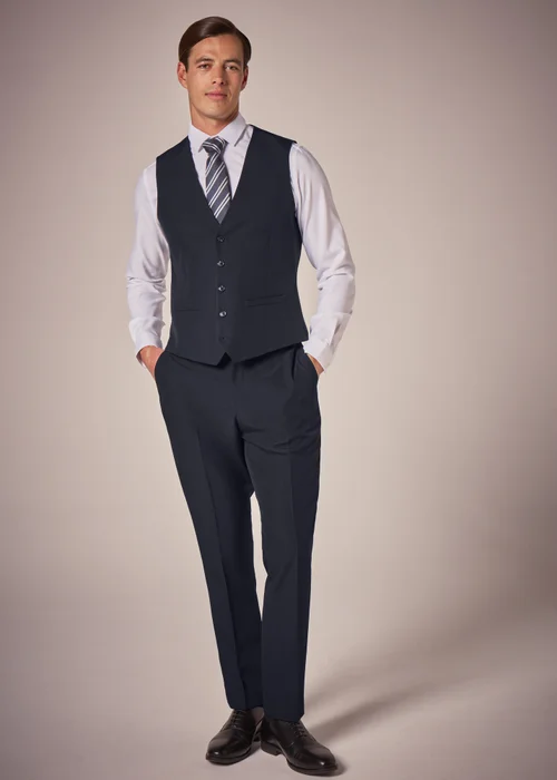 Taylor & Wright Panama Navy Suit Waistcoat - Small Image 2