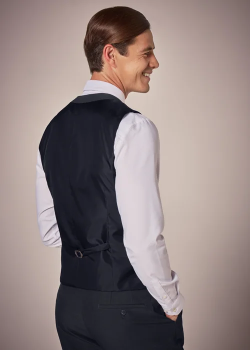 Taylor & Wright Panama Navy Suit Waistcoat - Small Image 4