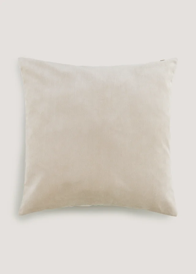 Beige Large Soft Velour Cushion