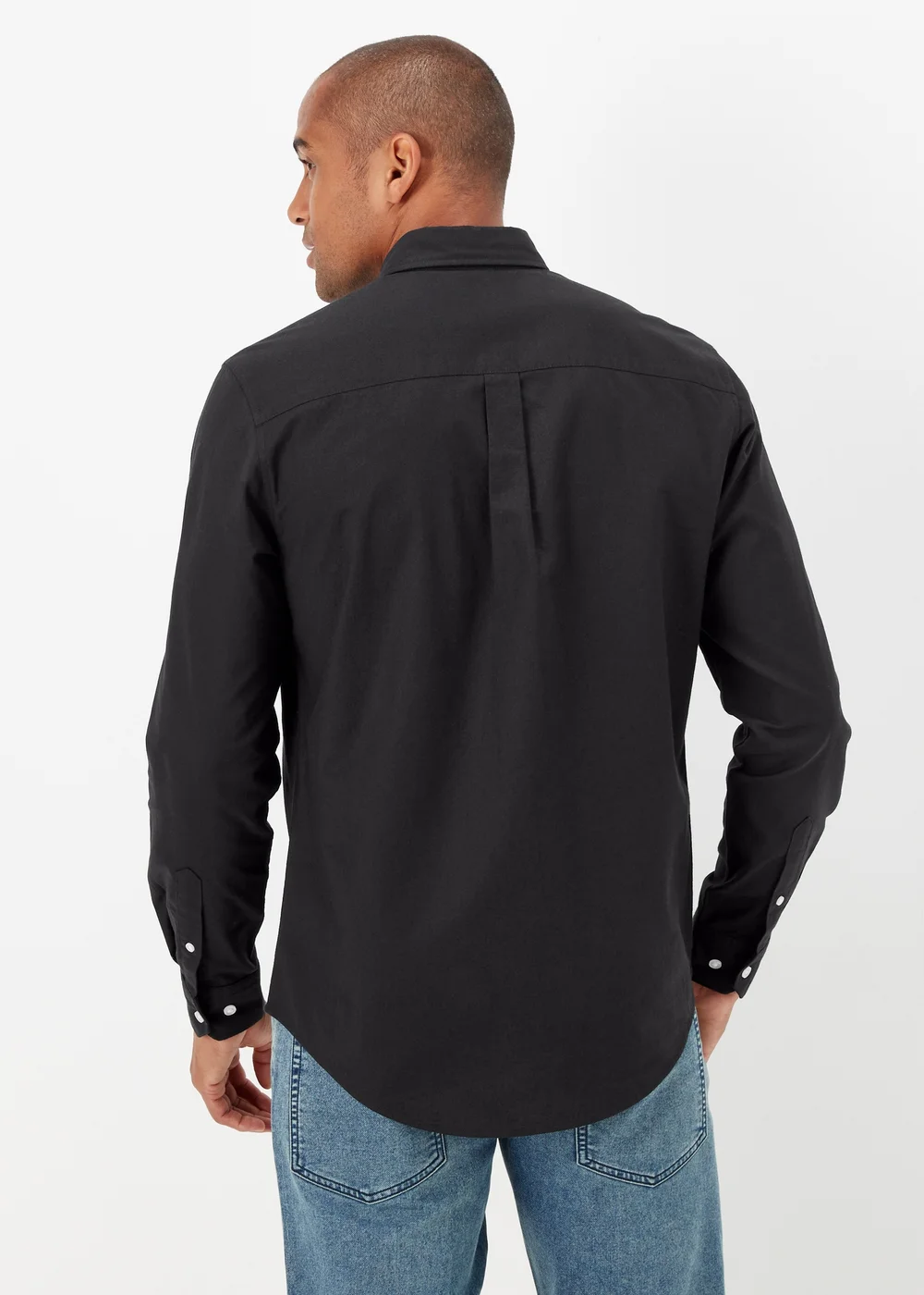 Black Oxford Shirt - Large Image 2