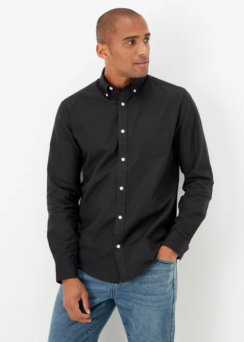 Black Oxford Shirt - Large Image 1