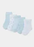 Baby 5 Pack Blue Socks (Newborn-23mths) - Up to 1 Month Image 1