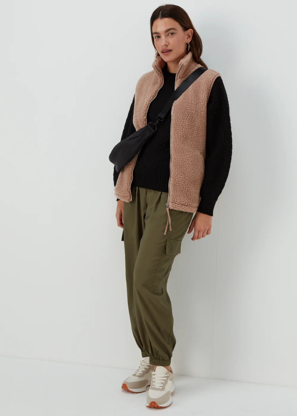 Beige Borg Gilet - S Image 4