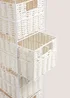 White Woven Plastic Drawers Image 2