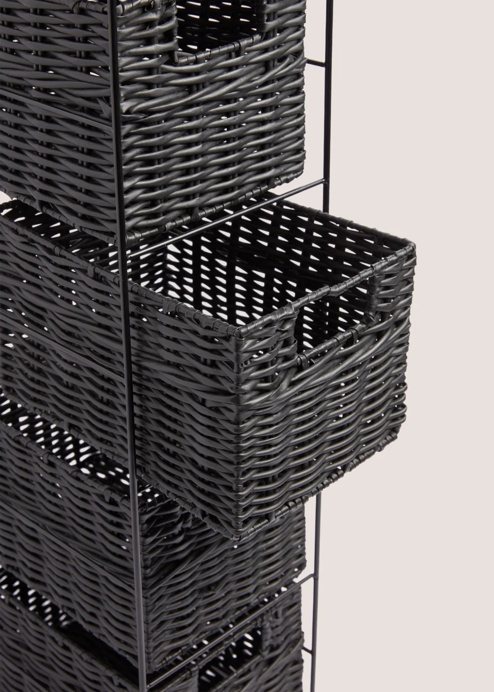 Black Woven Plastic Drawers Image 2
