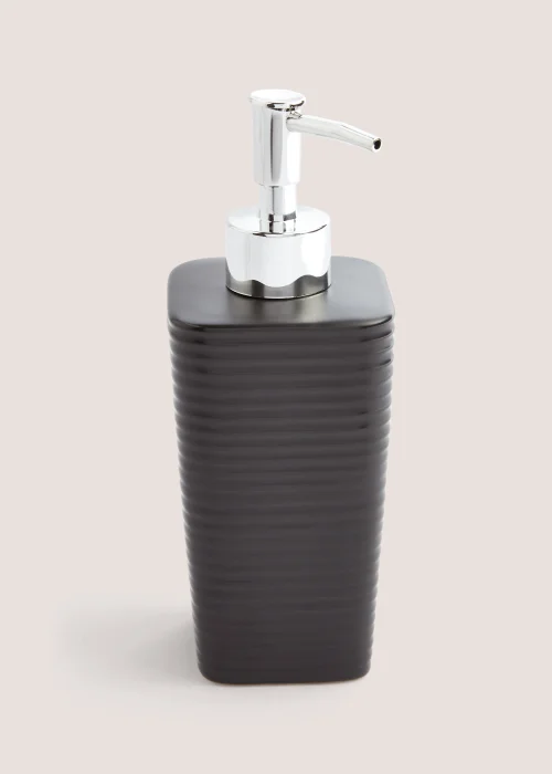 Black Ceramic Soap Dispenser Image 1