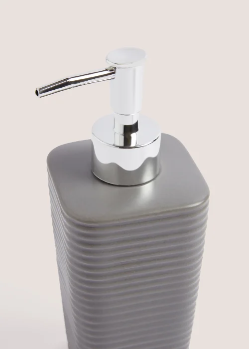 Grey Ceramic Soap Dispenser Image 2