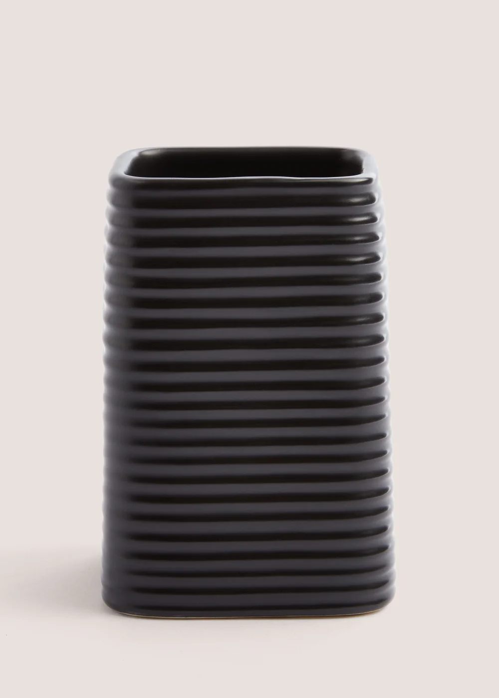 Black Ceramic Bathroom Tumbler - (7.5cm x 7.5cm x 11.5cm) Image 1