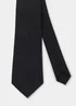 Taylor & Wright Black Plain Skinny Tie - One Size Image 2
