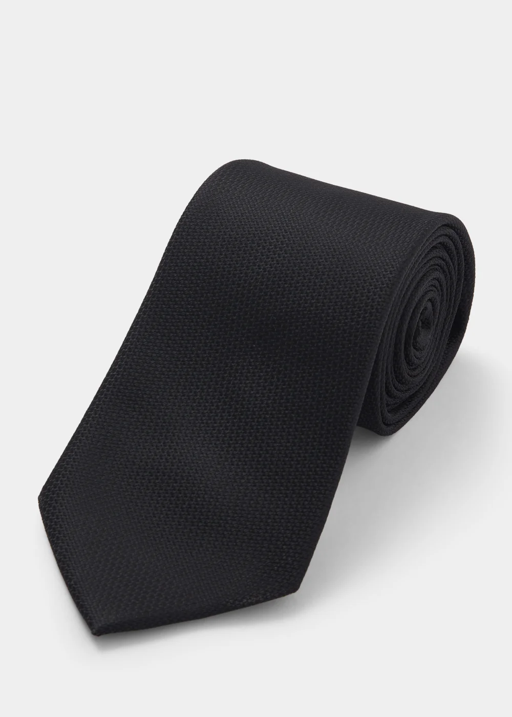 Taylor & Wright Black Plain Skinny Tie - One Size Image 1