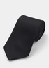 Taylor & Wright Black Plain Skinny Tie - One Size Image 1