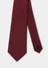 Taylor & Wright Red Plain Textured Tie - One Size Image 2