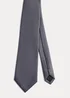 Taylor & Wright Grey Plain Texture Tie - One Size Image 2