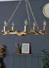 Inlight Antler Cartwheel 5L Chandelier (80cm x 62cm) - One Size Image 2