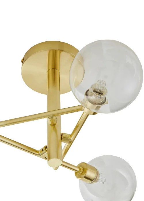 Inlight Nova Brass 3LT Ceiling Light (21cm x 48cm x 48cm) - One Size Image 3