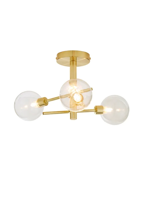 Inlight Nova Brass 3LT Ceiling Light (21cm x 48cm x 48cm) - One Size Image 2